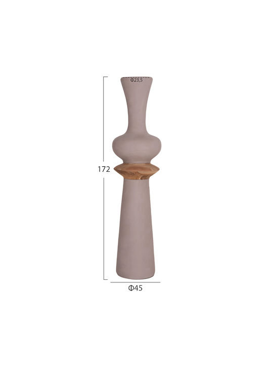 HomeMarkt Dekorative Boden-Vase Beton Nebula Braune 17xH45cm