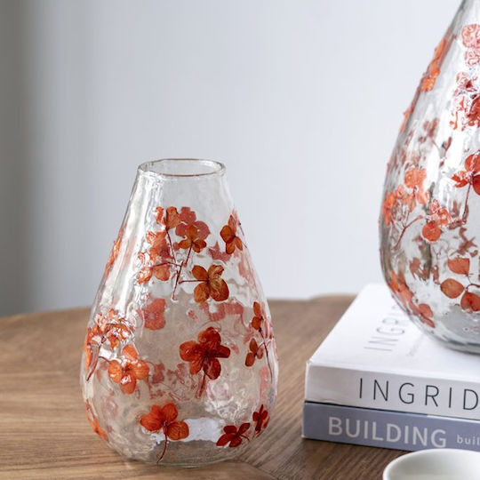 Artekko Decorative Vase Aphelios Transparent 12.5x12.5x18cm