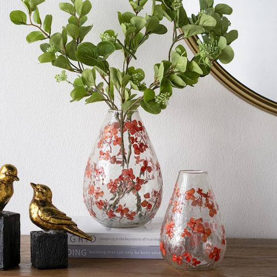 Artekko Decorative Vase Aphelios Transparent 12.5x12.5x18cm