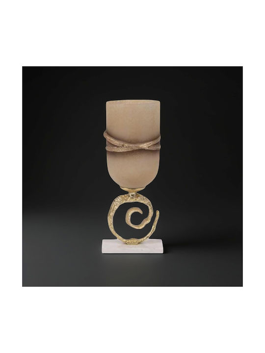 Decorative Vase Beige 18x15x45cm