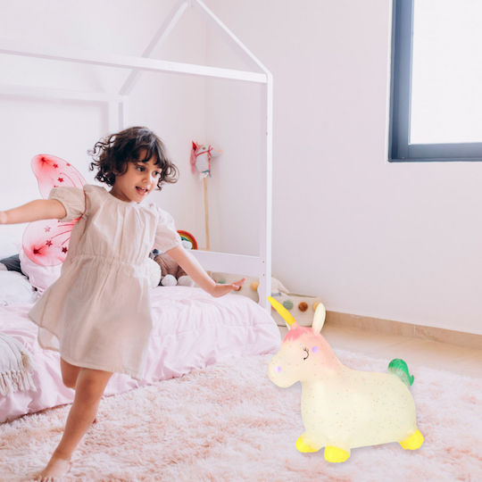 ikonka Săritori Unicorn Pentru 3+ Ani Roz 47 cm