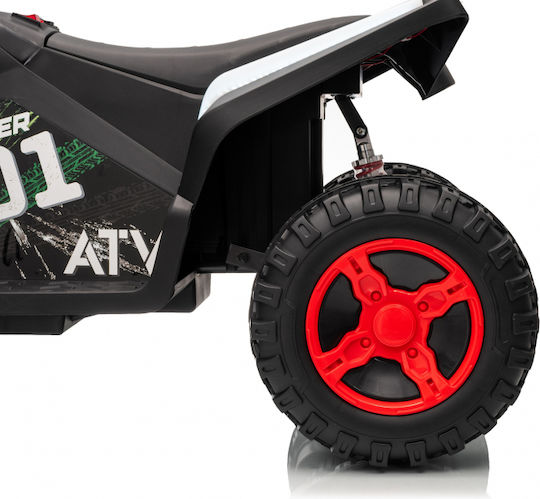 Motocicletă Cu 4 Roți Electrică 24 Volt Roșie Pentru 3+ Ani