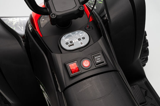 Motocicletă Cu 4 Roți Electrică 24 Volt Roșie Pentru 3+ Ani