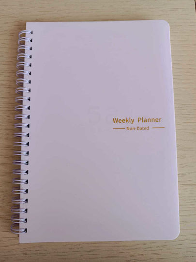 Obro Spiral Planer Agenda Wöchentlich Organisation Gewohnheitstracker To-do-Liste Lila A5