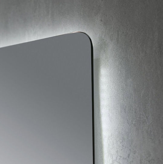 Sparke Oglindă de Baie Dreptunghiulară Lumini LED 90x70cm Alb