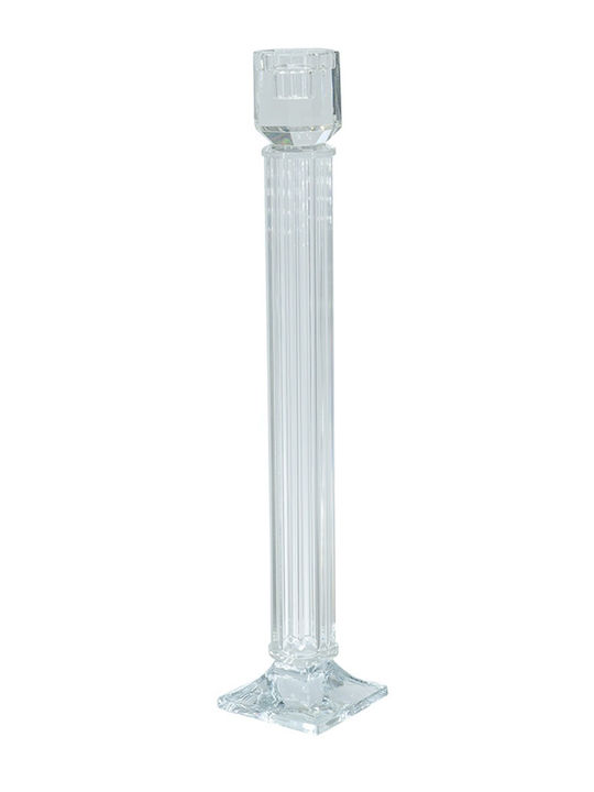 Artekko Candle Holder Glass in Transparent Color 9x46x9cm 1pcs