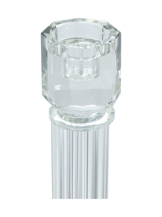 Artekko Κηροπήγιο Γυάλινο σε Διάφανο Χρώμα 9x38x9εκ.