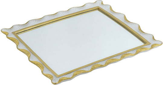 Artekko Frame Καθρέπτης Τοίχου με Λευκό Πλαστικό Πλαίσιο 40.5x36.2cm