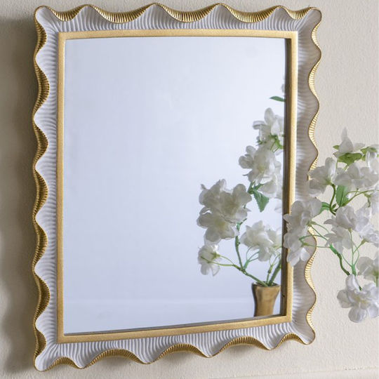Artekko Frame Καθρέπτης Τοίχου με Λευκό Πλαστικό Πλαίσιο 40.5x36.2cm