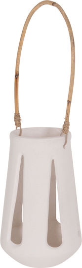 HomeMarkt Erantyl Rattan Lantern Tabletop White 10x10x10cm