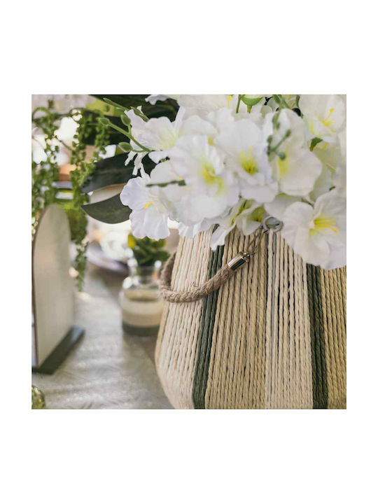 Beauty Home Élora Ficelle Φαναράκι Ψάθινο Επιτραπέζιο Μπεζ 16x16x16εκ.