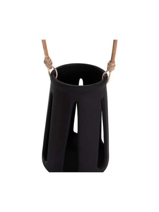 HomeMarkt Erantyl Rattan Lantern Tabletop Black 10x10x10cm