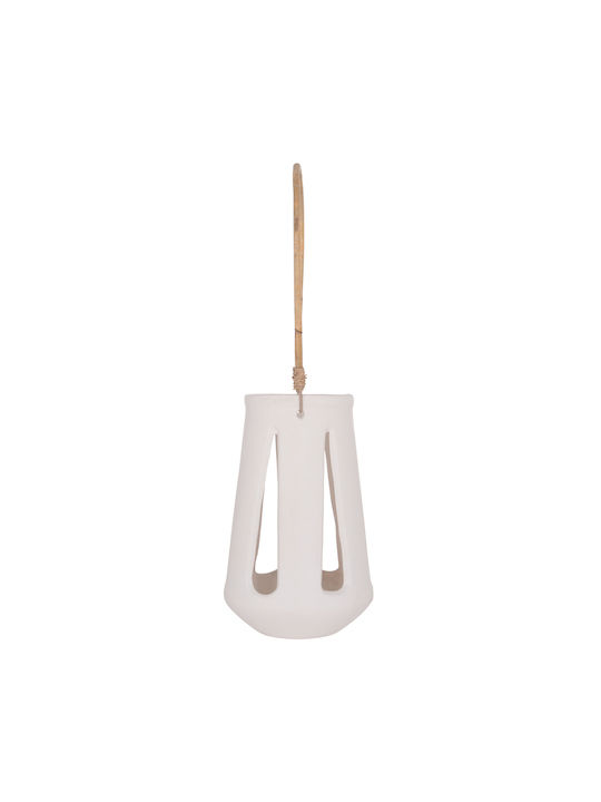 HomeMarkt Erantyl Rattan Lantern Tabletop White 10x10x10cm