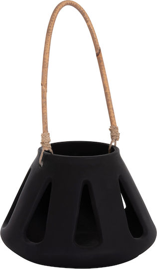 HomeMarkt Erantyl Rattan Tabletop Lantern Black 10x10x10cm