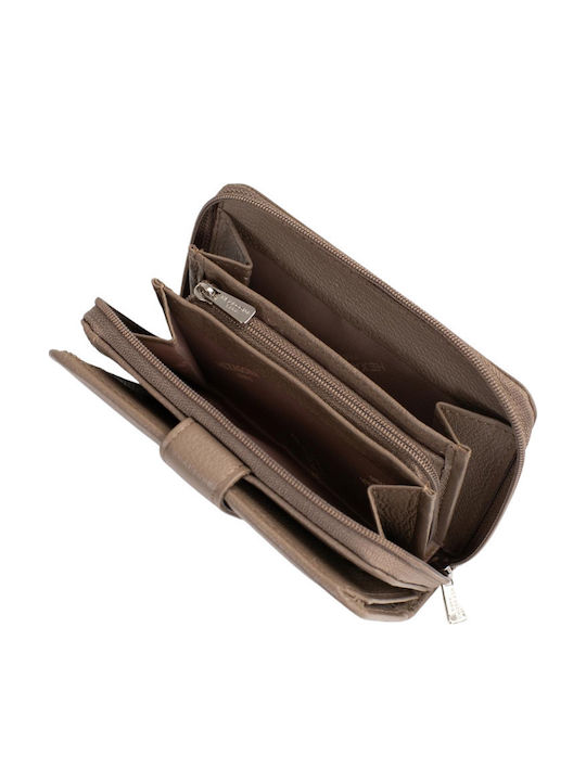 Large Leather Women's Wallet Classic Brown