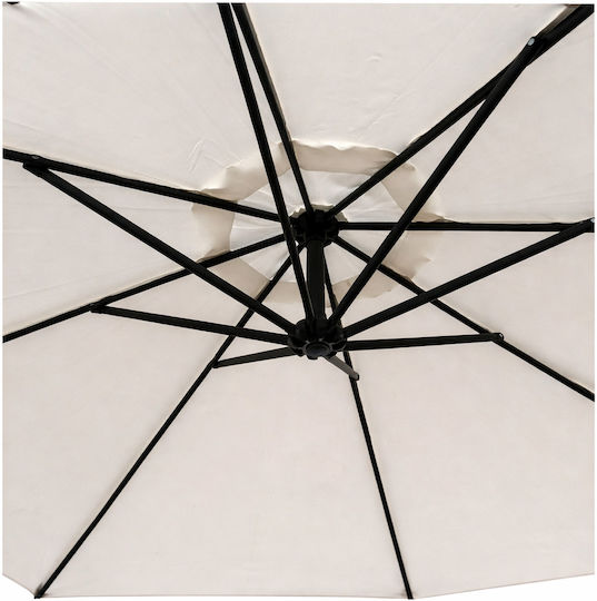 Professioneller Boden Sonnenschirm Rund Metall Ecru Φ3m