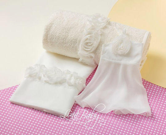 Lina Baby Set Christening Oilcloths Ecru 4 Pieces