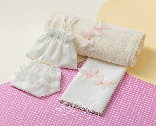 Lina Baby Set Christening Oilcloths Ecru 4 Pieces