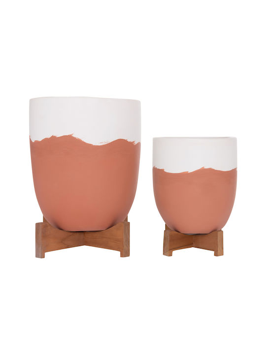 HomeMarkt Σετ 2 Γλάστρες Πήλινες Τερακότα