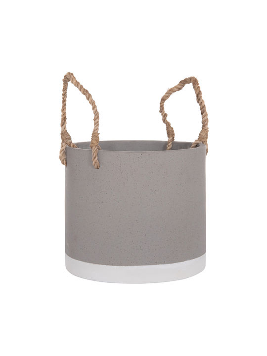 HomeMarkt Tryll Γλάστρα Τσιμεντένια Γκρι 21x21εκ.