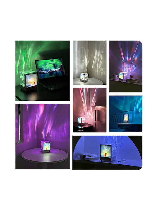 XO LED Kinder Tischlampe Projektor Weiß 12,17cm