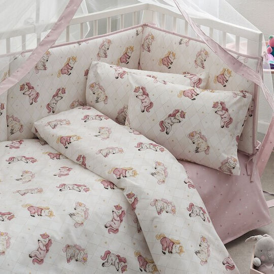 Vesta Home Set Lenjerie De Patut Bebe Alb 120x165cm