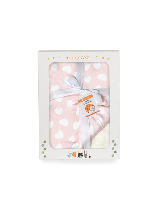 Cangaroo Blanket Nursery Swaddling Blankets Fleece Pink 75x105cm