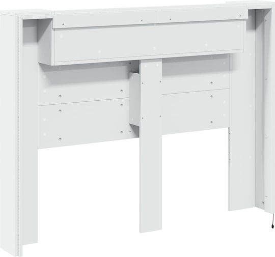 vidaXL Wooden Bed Headboard White 140x103.5cm