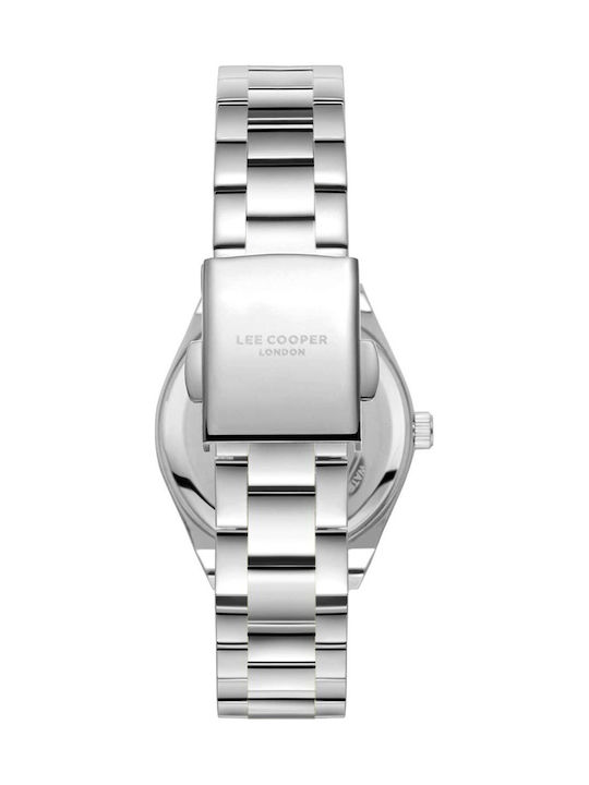 Lee Cooper Γυναικείο Ρολόι 30mm Μπαταρίας με Ασημί Μεταλλικό Μπρασελέ