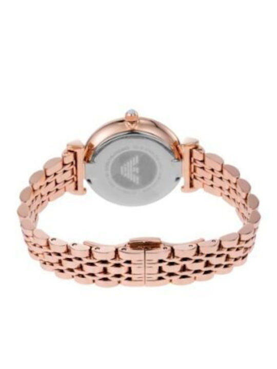 Emporio Armani Women's Watch with Pink Gold Metal Bracelet
