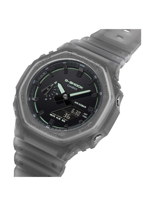 Casio Ψηφιακό Ανδρικό Ρολόι Χρονογράφος Μπαταρίας με Γκρι Καουτσούκ Λουράκι