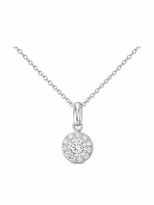 Xryseio Necklace from Silver with Zircon