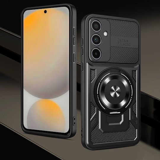 Techsuit Umschlag Rückseite Silikon Schwarz (Galaxy S26+)