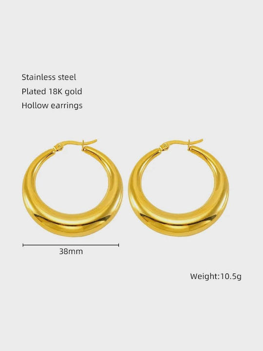 Sharks Bay Clothing Earrings Hoops made of Steel Gold Plated