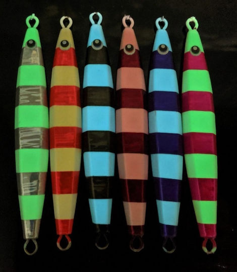 Falcon Artificial Bait Speed Slider, slider Fluorescent 100gr 01.silver Zebra