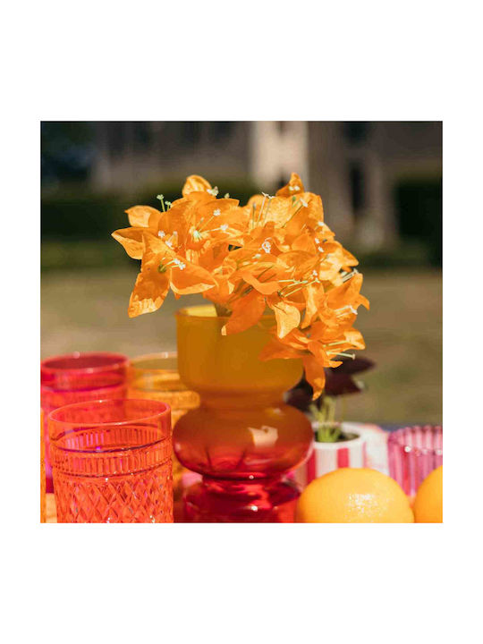 Beauty Home Διακοσμητικό Βάζο Γυάλινο Gabriel Κίτρινο Y18cm
