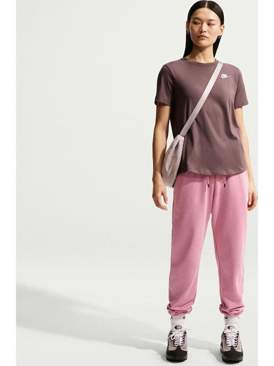 Essentials Γυναικείο Crop T-shirt Καφέ