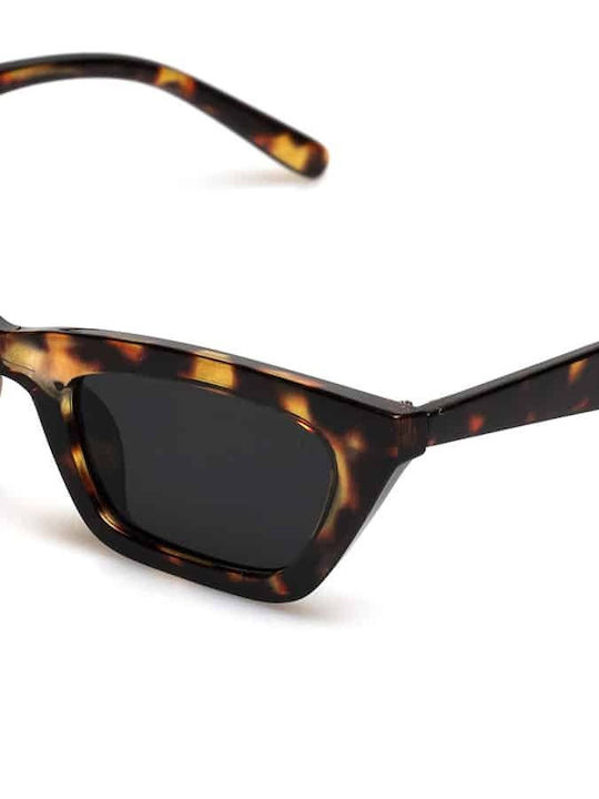AV Sunglasses Karen Unisex Sunglasses with Black Plastic Frame and Black Lens