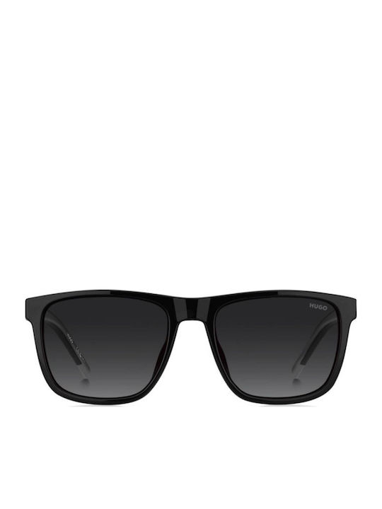 Boss Unisex Sunglasses with Grey Horn-Rimmed Frame and Grey Lens HG1391/G/S KB7/9K