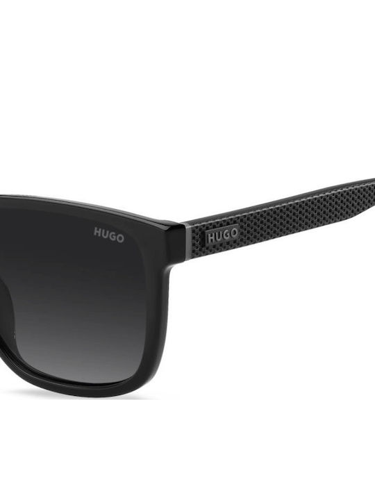 Boss Unisex Sunglasses with Grey Horn-Rimmed Frame and Grey Lens HG1391/G/S KB7/9K