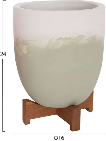 Freebox Set 2 Ghivece Terracotta, White, Green