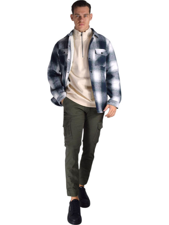 Langärmeliges Overshirt in schmaler Passform Grün