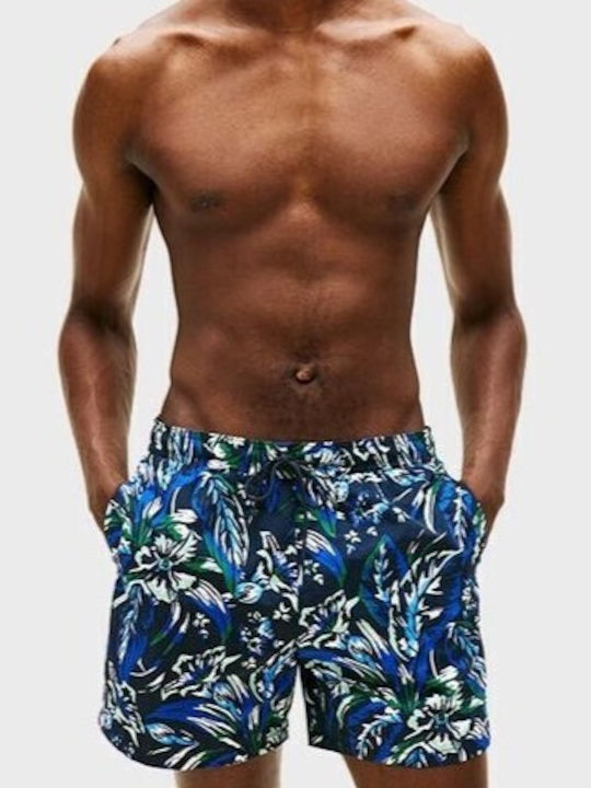 Men's Swimwear Shorts Blue Floral