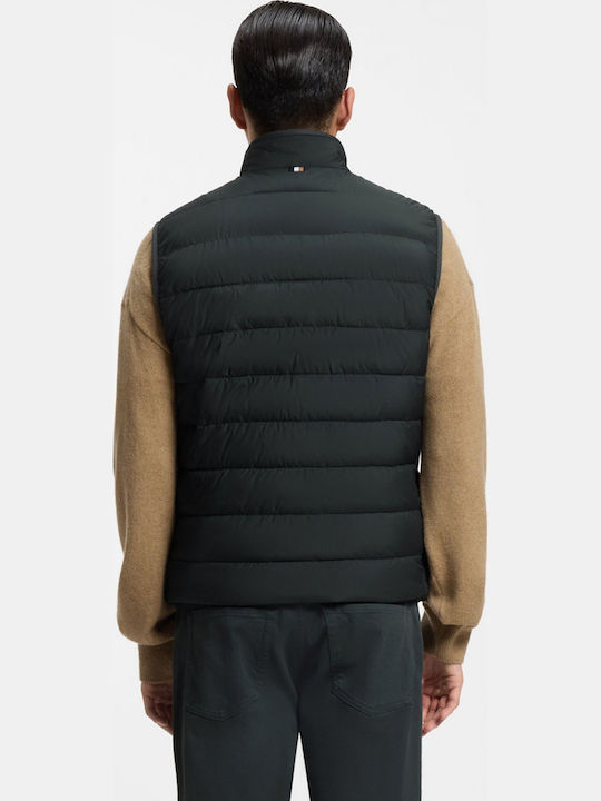 Logo Logo Sleeveless Jacket Waterproof Dark Green