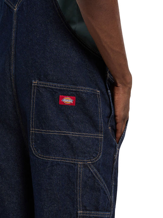 Ανδρική Τζιν Σαλοπέτα με Loose Straight Εφαρμογή Rinsed Denim