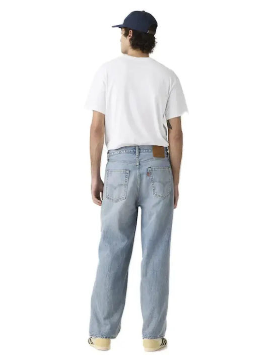 578 Ανδρικό Παντελόνι Τζιν με Loose Baggy Εφαρμογή Medium Wash