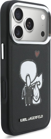 Magsafe Handyhülle Karl Lagerfeld Logo Karl + & Choupette Iphone 17 Pro Schwarze