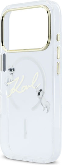 Karl Lagerfeld Iml Choupettes Karl Script Logo Magsafe Iphone 17 Pro Max Transparente Handyhülle