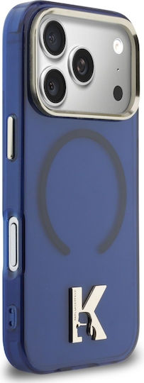 Karl Lagerfeld Iml K Head Logo Magsafe iPhone 17 Pro Blaue Handyhülle