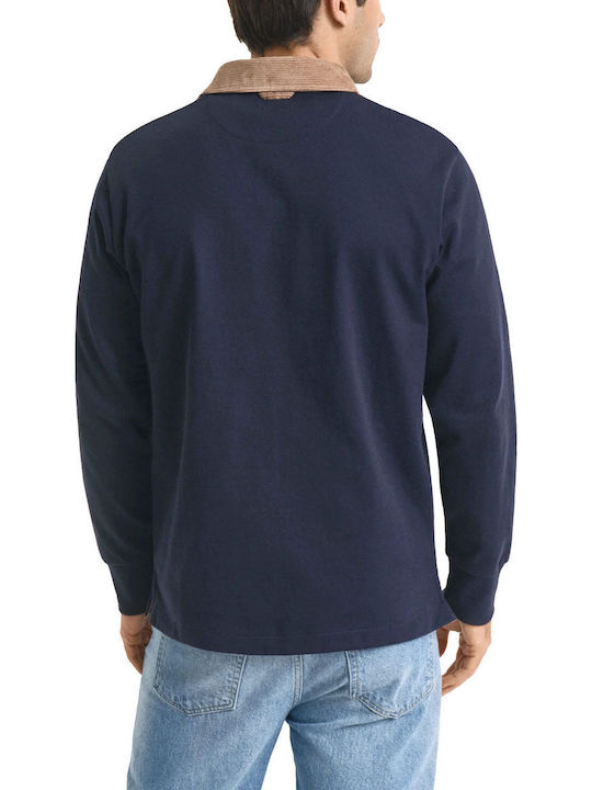 Collar Heavy Rugger Polo Langarmbluse Dark Blue